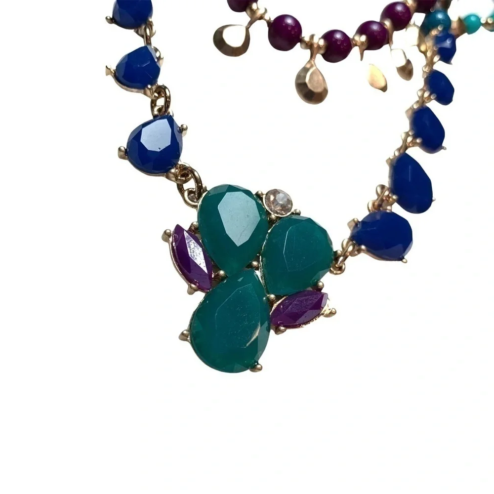 Boho Blue & Purple Necklace & Earring Bundle - Picture 8 of 15